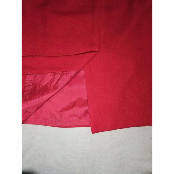 Le Suit Petite Womens 10P Dark Pink Blazer And Skirt Set - Picture 10 of 11